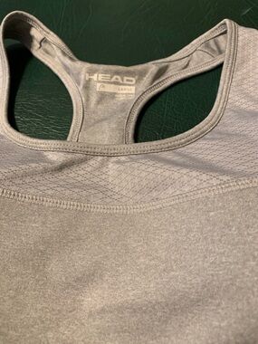 HEAD Light Gray Racerback Athletic Tank Top large